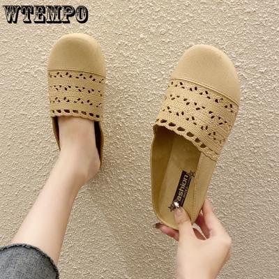 Полые тапочки. Женская летняя мода. Нескользящие сандалии на плоской подошве с мягкой подошвой. Износостойкие легкие тапочки.