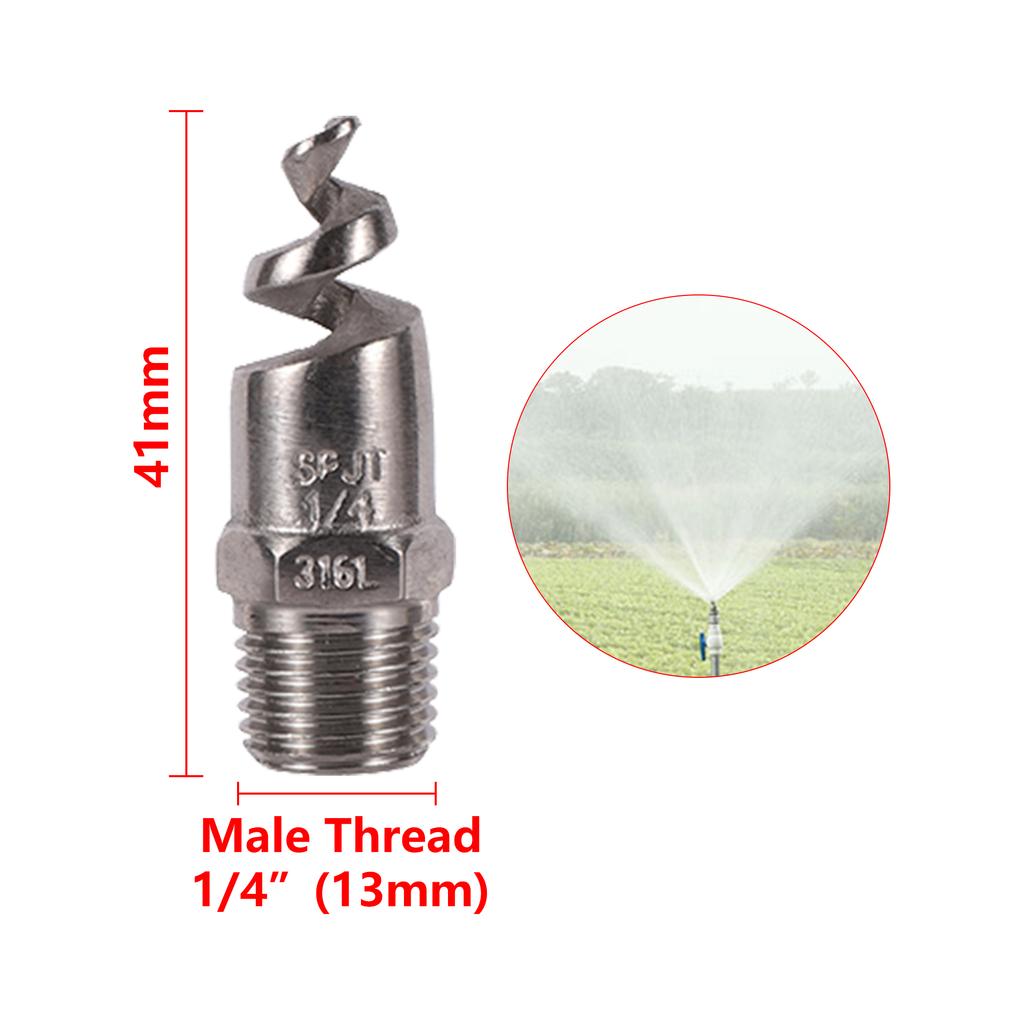 1/4" 3/8" 1/2" 3/4" 1" Наружная спиральная коническая форсунка-распылитель Градирня Охлаждение Пылеуловитель Дождеватель Сад Двор Газонный Распылитель