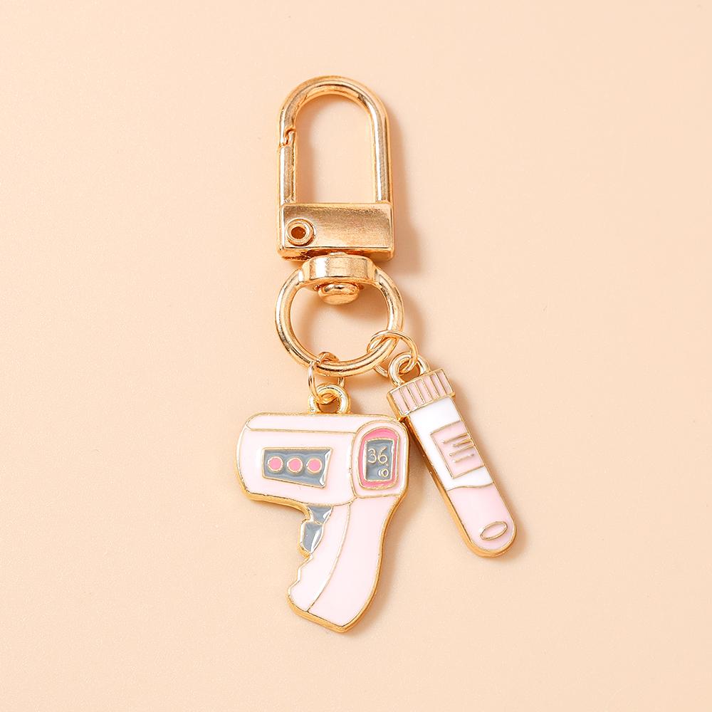 New Enamel Doctor's Gown keychain Ambulance Key Ring Pendants for Women Girls Handbag Decor DIY Key Chain Jewelry Gifts