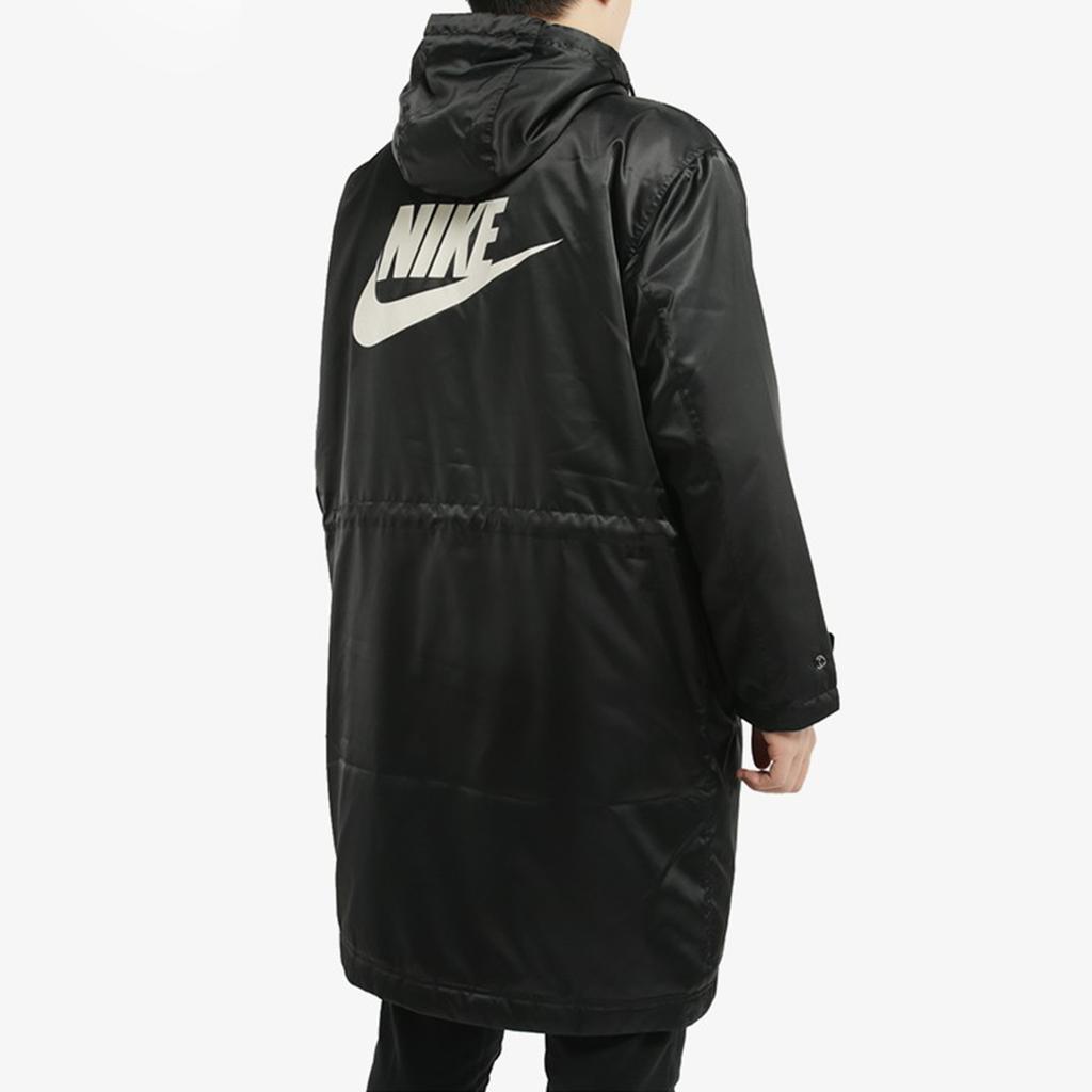 Nike Хлопковая куртка с капюшоном и логотипом в виде буквы, мужская верхняя одежда, черная BV4695-010