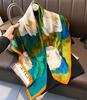 Print Satin Silk Square Scarf Hijab Women Bandana 90CM Headscarves Neckerchief Ladies Muffler Shawl Wrap Foulard Headband