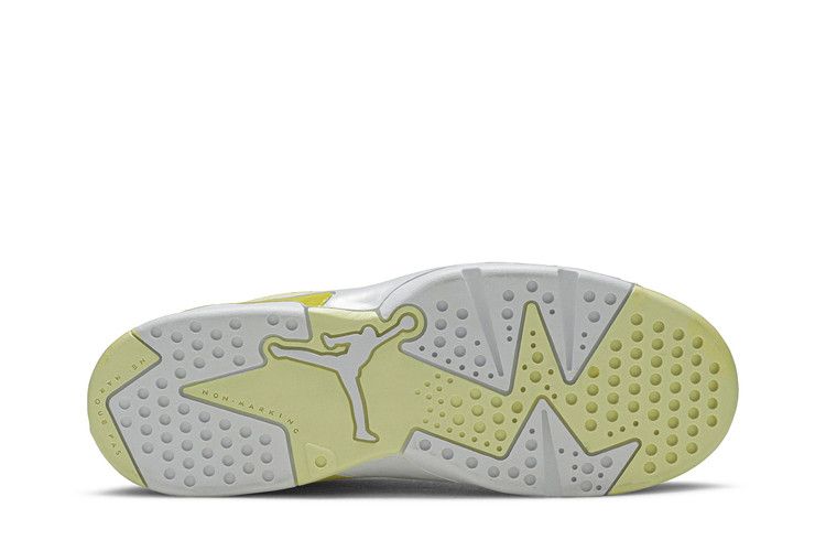 Детские кроссовки Nike Jordan 6 Retro Dynamic Yellow Floral (PS) Лимонный оттенок/Динамичный желто-черно-белый