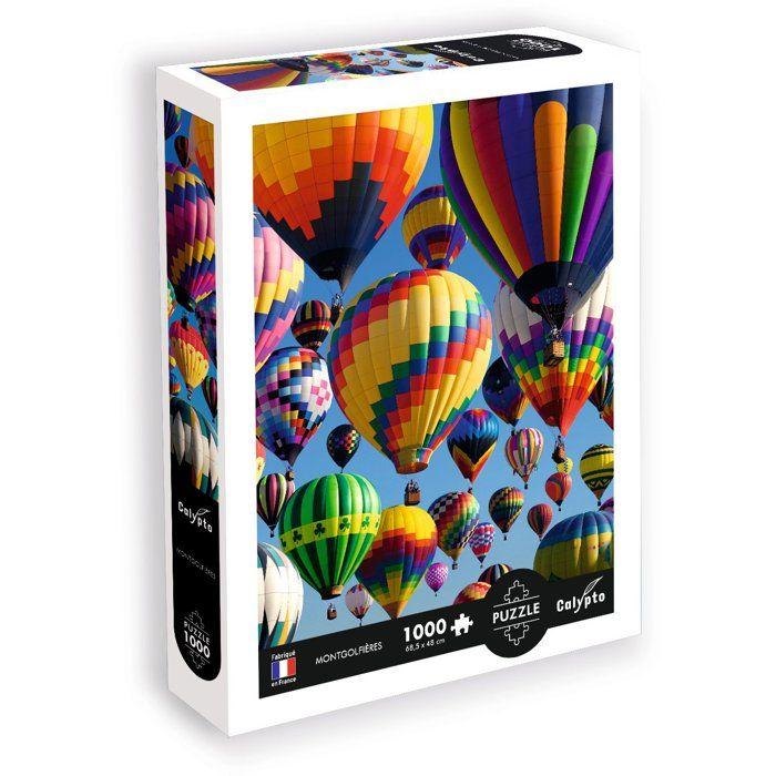 Puzzle - SENTOSPHERE - Calypto - 1000 pieces - Montgolfieres - Toucher soyeux - Des 9 ans