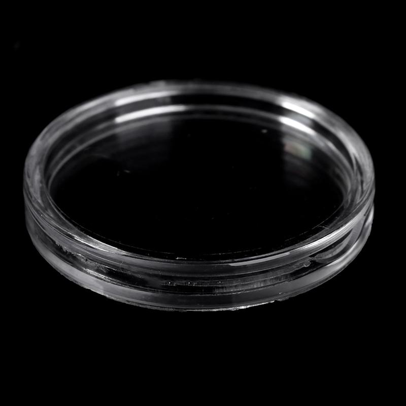 100Pcs 27Mm Coin Holder Capsule Storage Case Display Box Round Display Cases