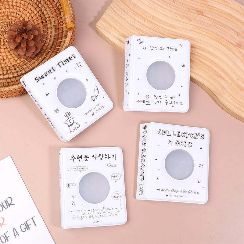 Ins Cute Mini 3-Inch Album 36 Pockets Card Binder Kpop Idol Pictures Storage Case Transparent Inner Page Collection Album