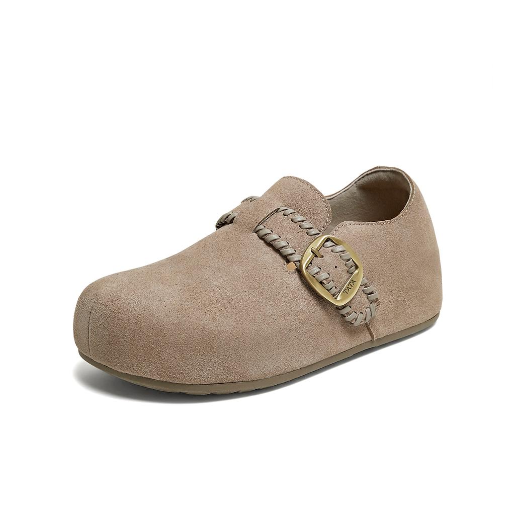 TATA/He She 2026 Spring Boken Shoes Women's Casual Versatile Rear Empty Slippers