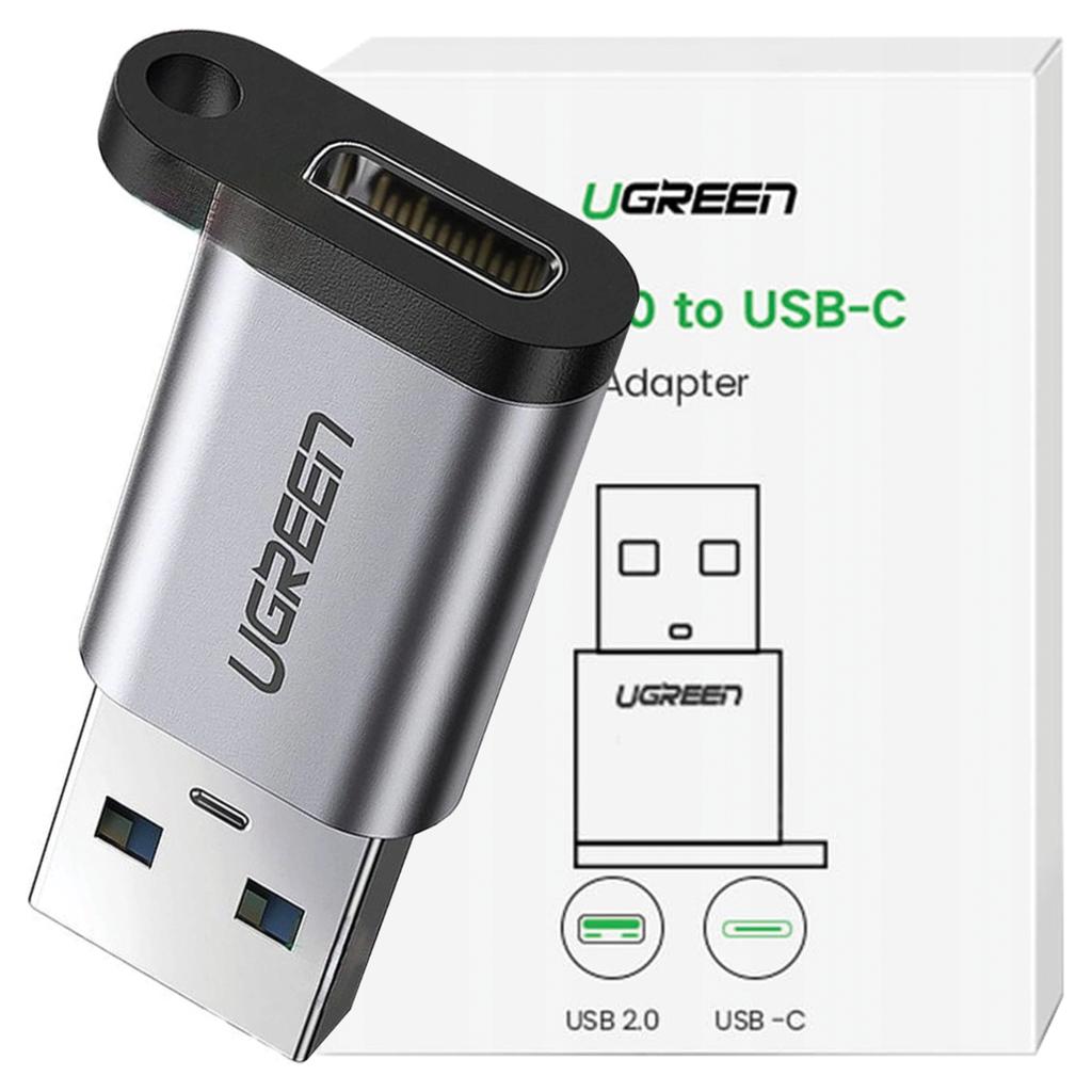 Адаптер USB 3.0 к USB-C 3.1 PD Ugreen US276 (Серый)