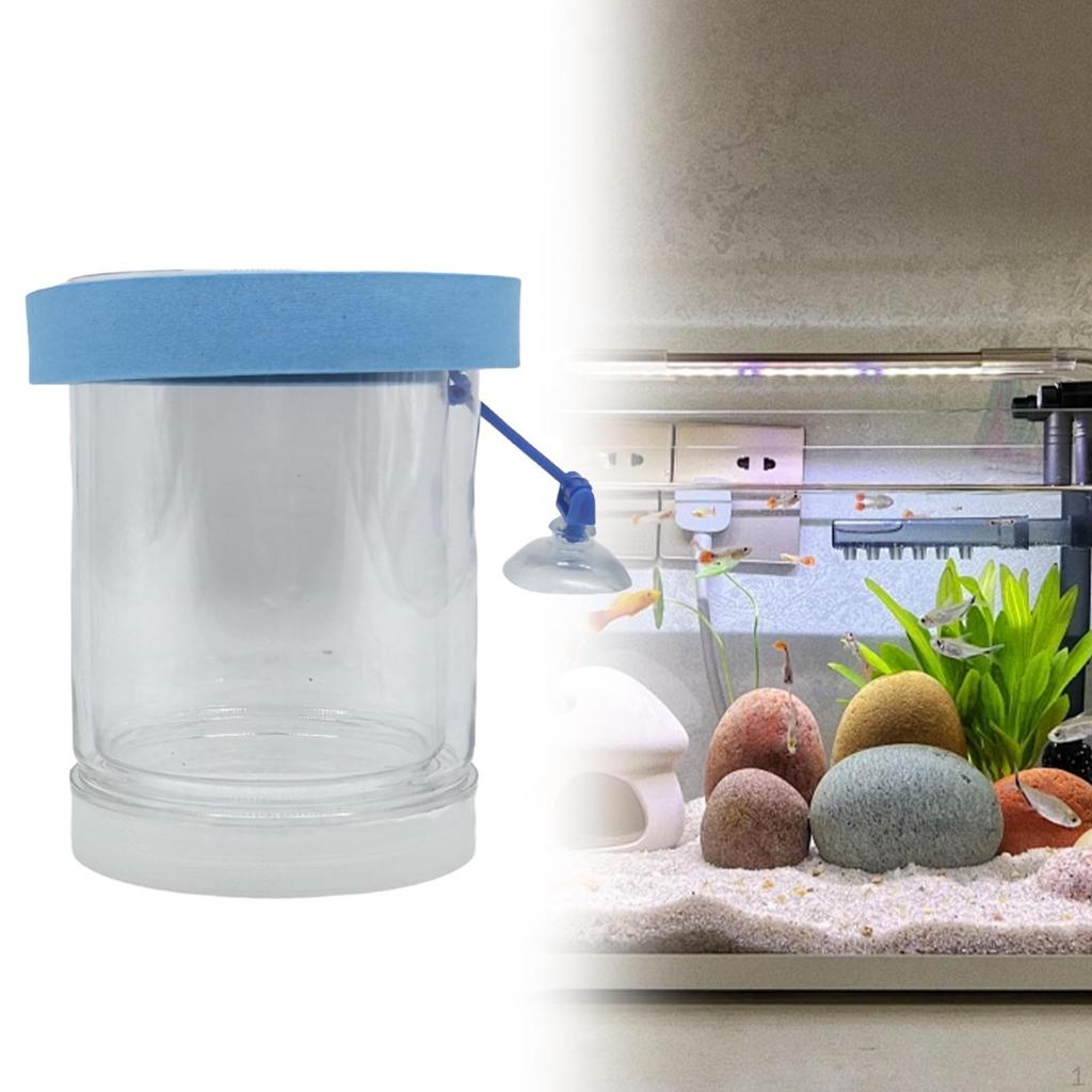 Плавающий ящик для изоляции рыбок, аквариумный заводчик, мелкоячеистая сетка, круглая с отверстиями, крышка для инкубации