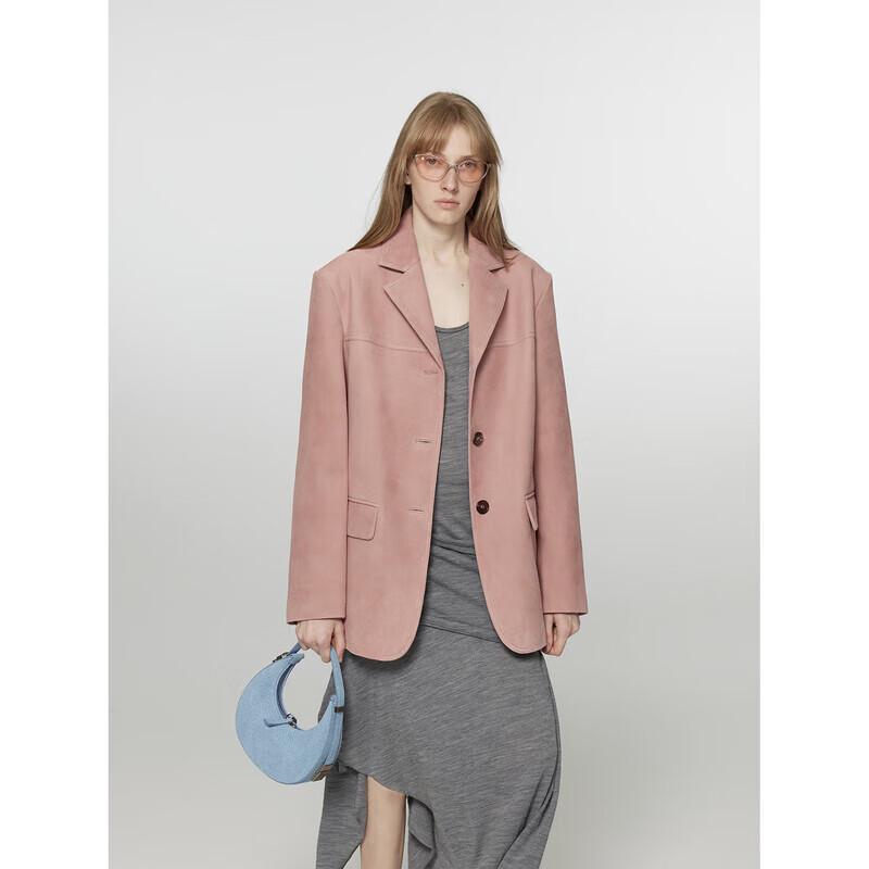 Vintage Faux Leather Blazer Jacket