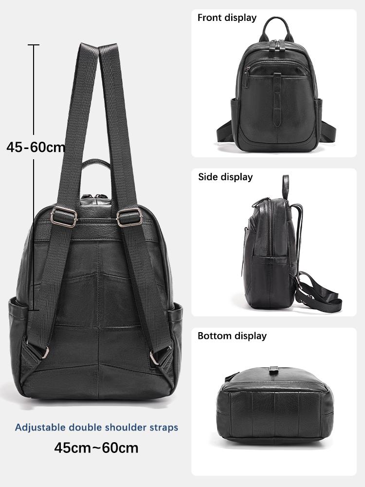 Zency Женский рюкзак из 100% натуральной кожи, большой, для поездок на работу, путешествий, работы