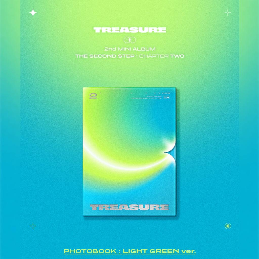 TREASURE Мини-альбом 2 SECOND STEP CHAPTER GREEN CD Фотобук Фотокарточка Селфи-фотокарточка Открытка Стикер Юнит-фотокарточка Юнит-большая открытка Постер 1