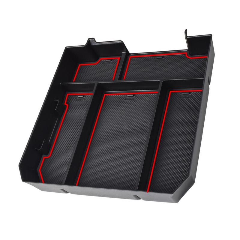 Car Center Console Organizer Tray For Toyota Tundra - Central Armrest Storage Box ABS Material Interior Accessories