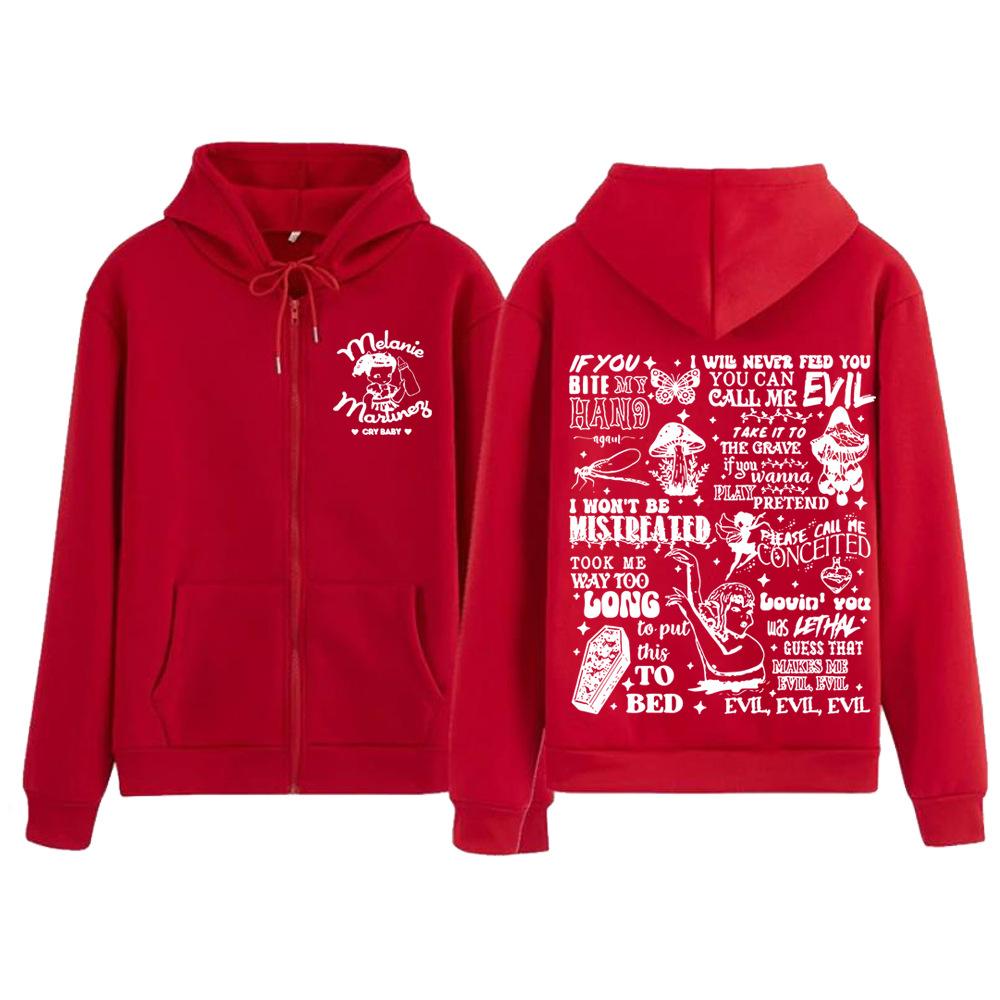 Crying Baby Melanie Martinez Trilogy Tour Album Мужские и женские толстовки с капюшоном на молнии