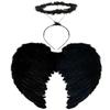 Fashion Fairy Christmas Angel Wings & Halo Halloween Costume Fancy Dress Props Feather Wings