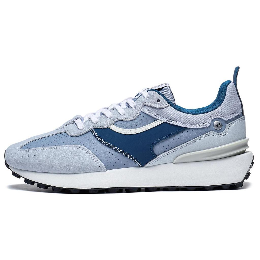 Li Ning Fang Yuan Classic Non-Slip Wear-Resistant Low-Top Casual Shoes Men Sneakers Blue Gray AGCT047-3