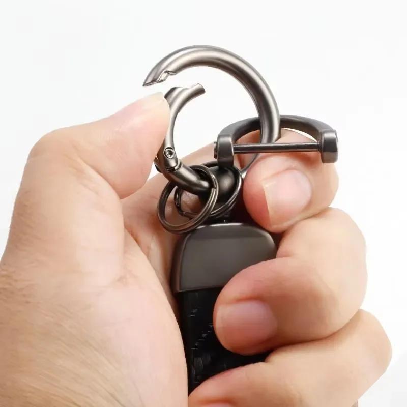 LZIE8 Leather Carbon Fiber Car Keychain Zinc Alloy Keyrings For Skoda Octavia Kodiaq Superb Rapid Karoq Fabia Kamiq Roomster Citigo A5
