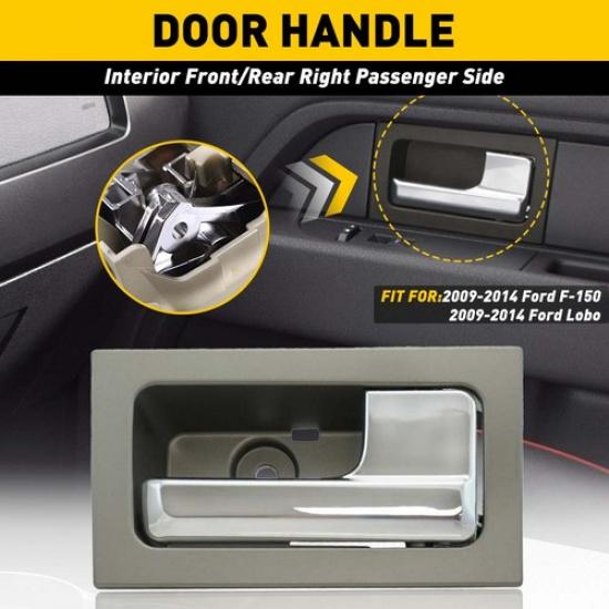 ide Interior Door RH Handle Passenger Right Side Platinum Chrome for F150