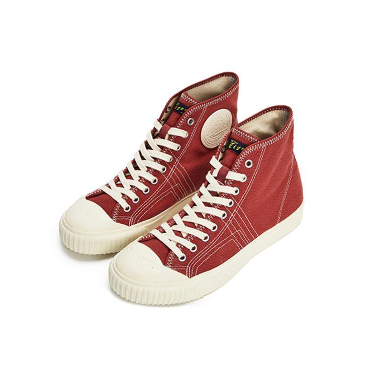 ONITSUKA TIGER OK Basketball MT Canvas Wrap Non-Slip Waterproof High-Top Sneakers Unisex Sneakers Brick-Red 1183A203-600