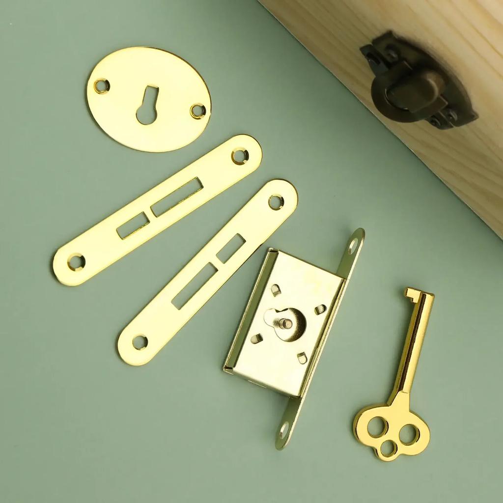 3 комплекта старинных замков для шкатулок для драгоценностей, антикварные деревянные замки для шкатулок, бронзовые/золотые замки для раздвижных дверей шкафа, мебельная фурнитура