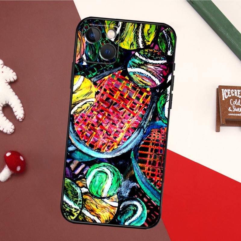 Теннисная ракетка Чехол для теннисного мяча Для iPhone 13 Pro Max 16 15 11 12 14 17 Pro Max mini 15 16 Plus 16e 17 Air Задняя крышка