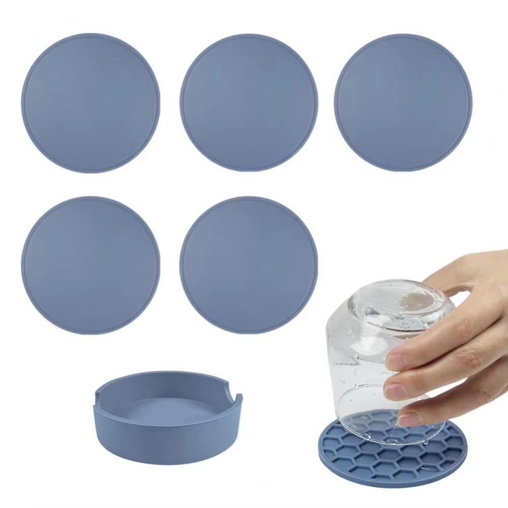 2pcs Heat Resistant Honeycomb Coasters Round Tea Cup Holder Table Placemat Table Accessories