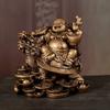 Laughing Buddha Statue Chinese Feng Shui Money Maitreya Buddha Sculpture Figurines Ornaments Gift For Car Decoration Auto Decor