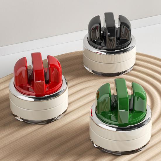 Точилка для ножей с присоской, вольфрамовая сталь и керамические точильные камни, портативная точилка для кухни, кемпинга, путешествий