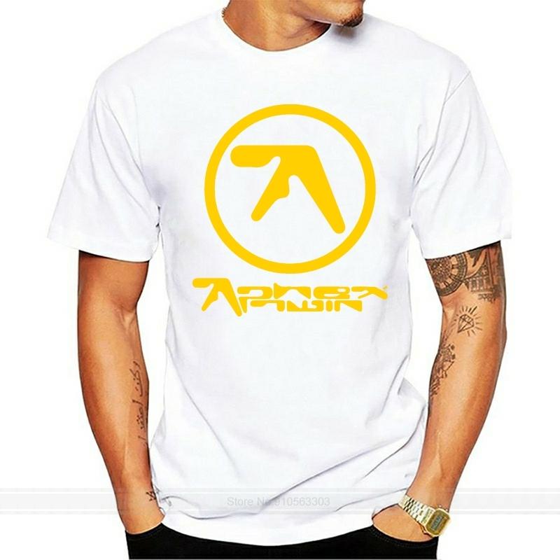 Футболка с логотипом Aphex Twin Размеры S M L XL 2XL 3XL Новая Модная Футболка Бренд Хип-Хоп Принт Мужская Футболка Высокое Качество
