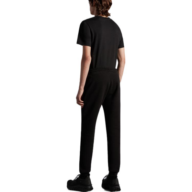 Moncler Genius Fw22 Solid Color Logo Label Cuffed Sweatpants Knitted Joggers Men Bottoms Black H20928H00003809KX999