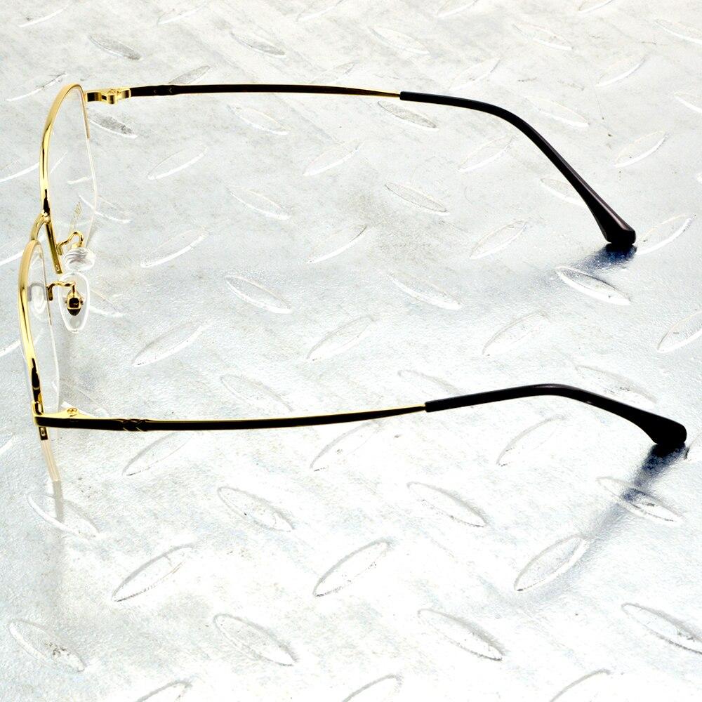 Золотой прямоугольник из титанового сплава, полуоправа, легкие, неаллергенные, мужские оптические очки, оправа для очков, оправа для очков