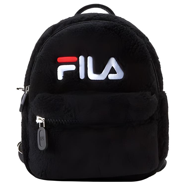 Fila Модный повседневный рюкзак из овечьей шерсти Обычный детский рюкзак Черный K18B143122FNV