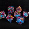 Набор игральных костей из смолы Светящийся песок, многогранные игральные кости Дракон и Подземелье, ролевая игра в стиле панк RPG Explorer MTG Pioneer Game Набор игральных костей DND