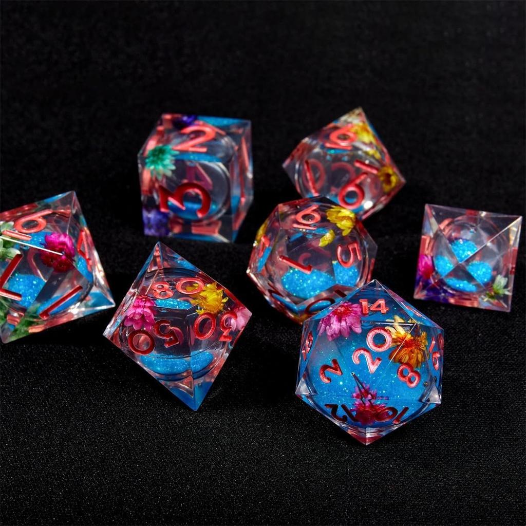 Набор игральных костей из смолы Светящийся песок, многогранные игральные кости Дракон и Подземелье, ролевая игра в стиле панк RPG Explorer MTG Pioneer Game Набор игральных костей DND