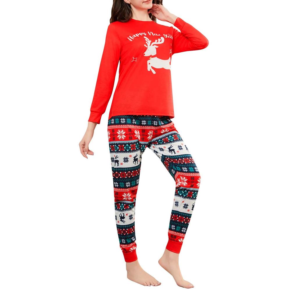 Christmas Parent Child Family Set Home Furnishings Christmas Pajamas Two Piece Set