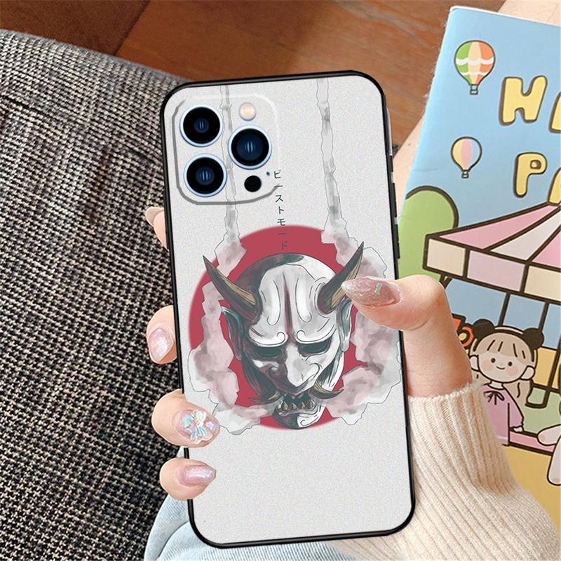 Чехол-маска демона Они Хання для iPhone 17 Air 17 Pro Max 16 15 14 Pro Max Plus 13 12 Mini 11 16E 17Pro Чехол для телефона