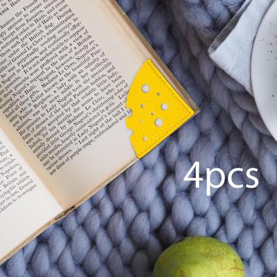 4 шт. Угловые закладки для книг Маркер Прочные канцелярские принадлежности Закладки-клипсы из ПУ для