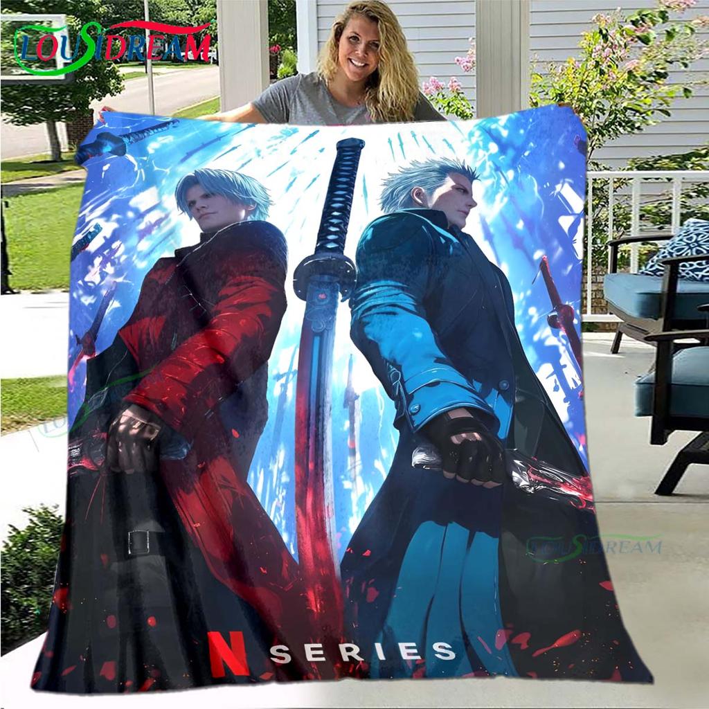 Fashion D-Devil May Cry Tapestry Game Poster Four Seasons Blanket Sofa Cover Travel Bed Plush Blanket Office Break Blanket Gift