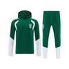 Men Women Long Hooded Windbreaker Training Suit Football Warm-Up Jacket Set Sportswear Soccer Practice Running Gym