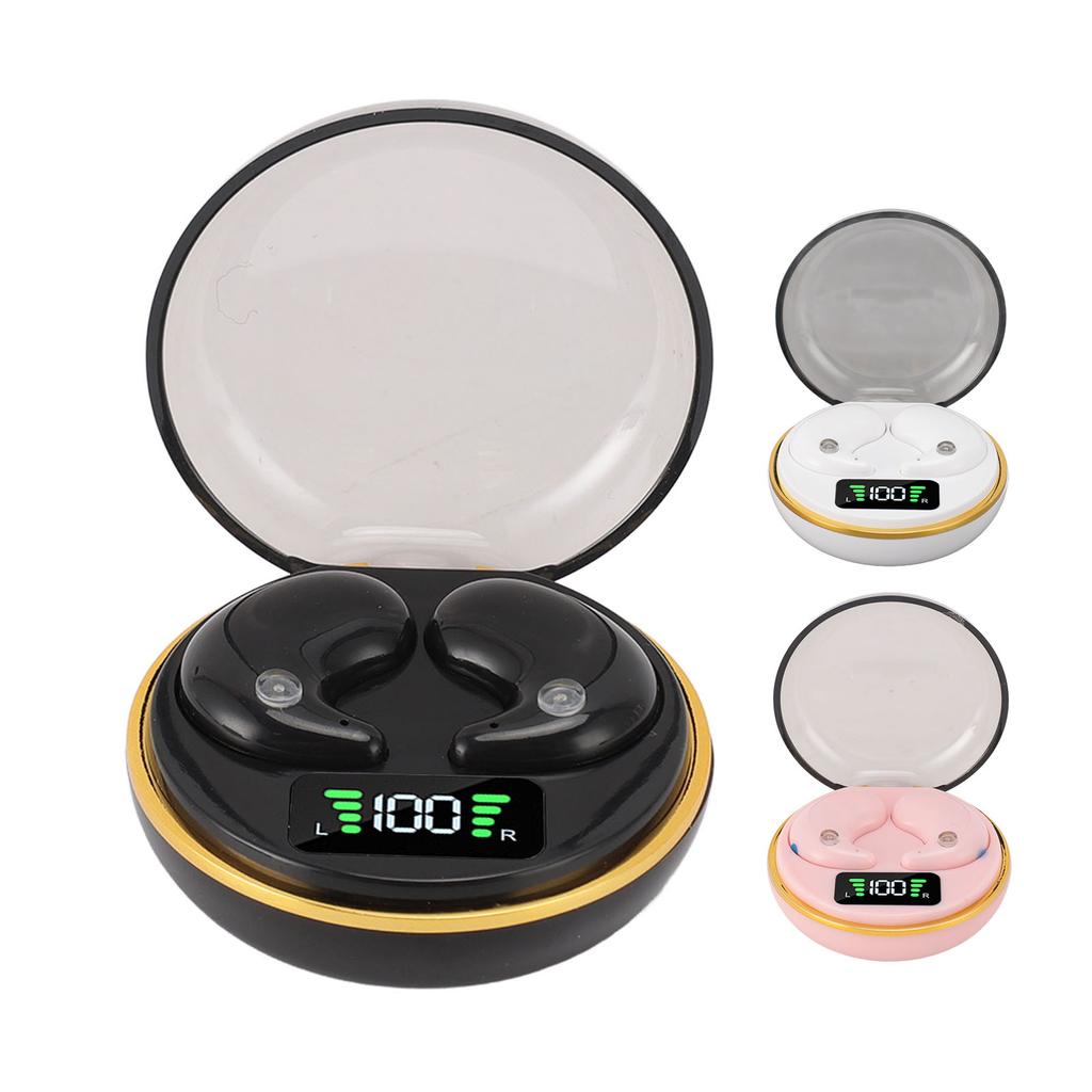 Bluetooth Earbuds with Digital Display Charging Case Stereo Wireless Earphones for Sleep Work Music 
