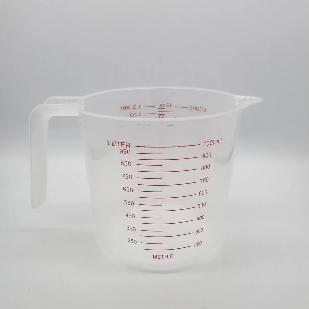 250ML 500ML 1000ML Measuring Cup Dropshipping Sale Plastic Tip Mouth Jug Pour Spout Transparent Handle For Baking Kitchen Tool