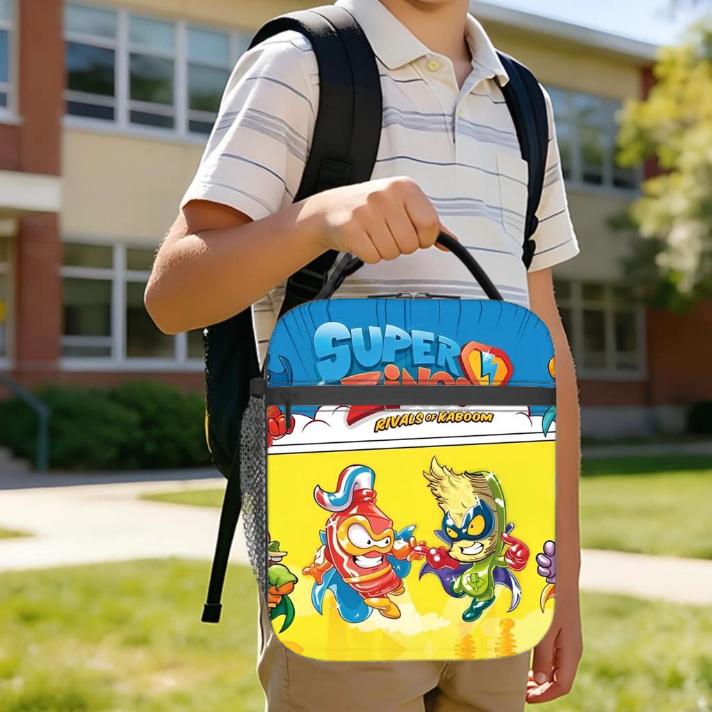 Super Zings Heroes Insulated Lunch Bag Cooler Bag Reusable,Lunch Container Portable Tote Lunch Box Girl Boy School Picnic