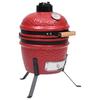 VidaXL Kamado 2-in-1 Smoker Barbecue Ceramic 56 Cm Red
