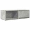 VidaXL Meuble TV gris béton 80x31x25,5 cm bois d'ingénierie, banc TV, meuble hifi, centre de divertissement, buffet TV, 861460