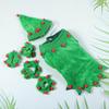 Pet Clothes Dog Puppy Coat Cape with Hat for Christmas Party 2Sets