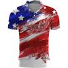 День Независимости Мужская футболка-поло с коротким рукавом с 3D-принтом Повседневный спортивный трендовый топ