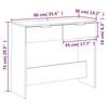 Vidaxl Stolik Konsolowy, Biały, 90X36X75 Cm, Materiał Drewnopochodny