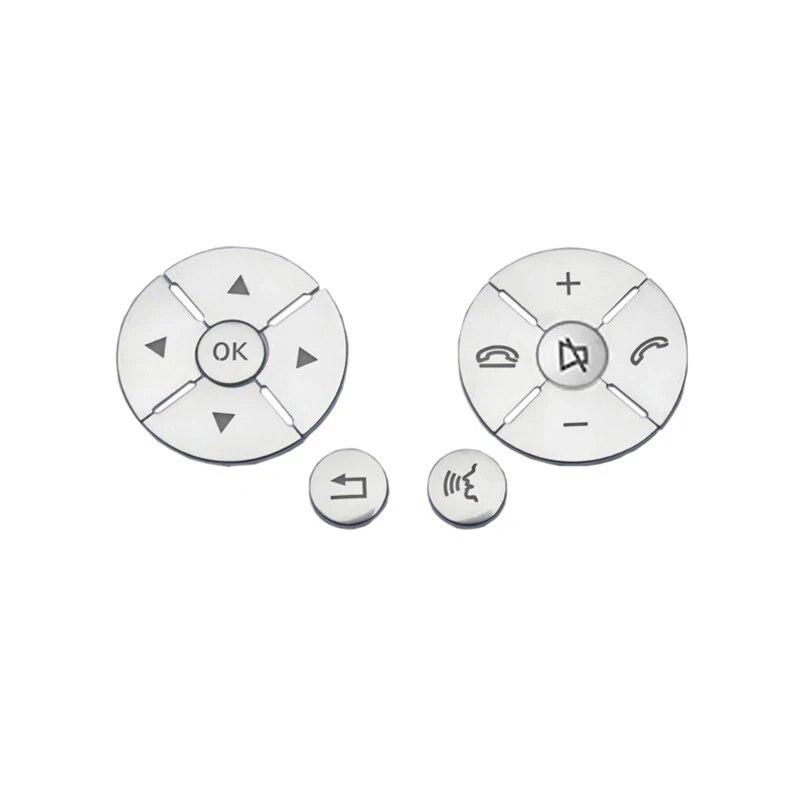 Chrome Car Steering Wheel Button Switch Trim Cover Sticker Fit For Mercedes Benz C E S Class W204 W212 W221 GLK X204 C200 C250