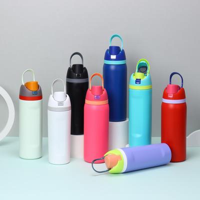 Изолированная спортивная бутылка для воды из нержавеющей стали - Большая вместимость, Портативная, Для питья прямо из бутылки