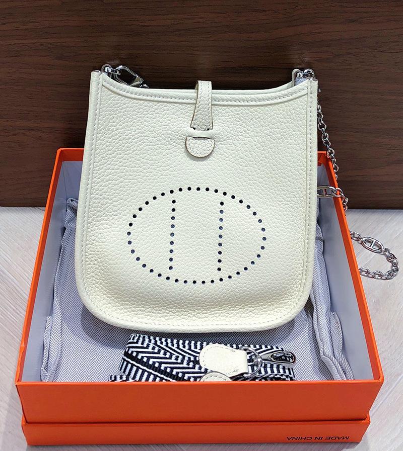 Сумка Evelyn из коровьей кожи первого слоя, женская сумка из натуральной кожи, сумка-ведро с узором личи, мини-повседневная на плечо/кроссбоди