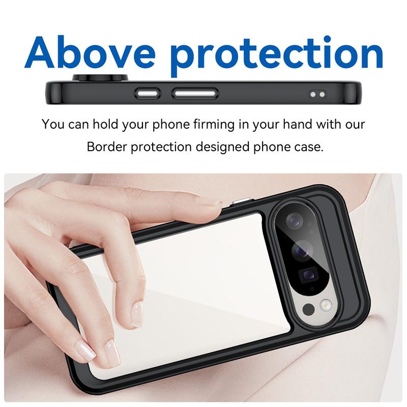 Для чехла Google Pixel 10 Pro Чехол Google Pixel 10 Pixel 10 Pro Funda Противоударный Прозрачный ПК + ТПУ Силиконовый Защитный Чехол для Телефона